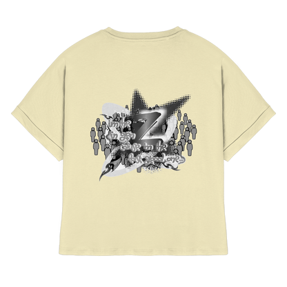 The Rebellion Z BASiCS - T-shirt da donna biologica con maniche con risvolto