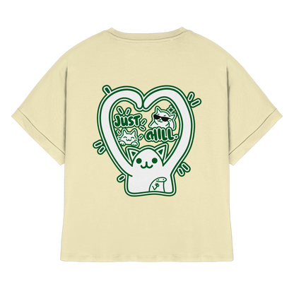 low CORTiSOL - T-shirt biologica da donna con maniche arrotolate
