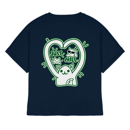 low CORTiSOL - T-shirt biologica da donna con maniche arrotolate