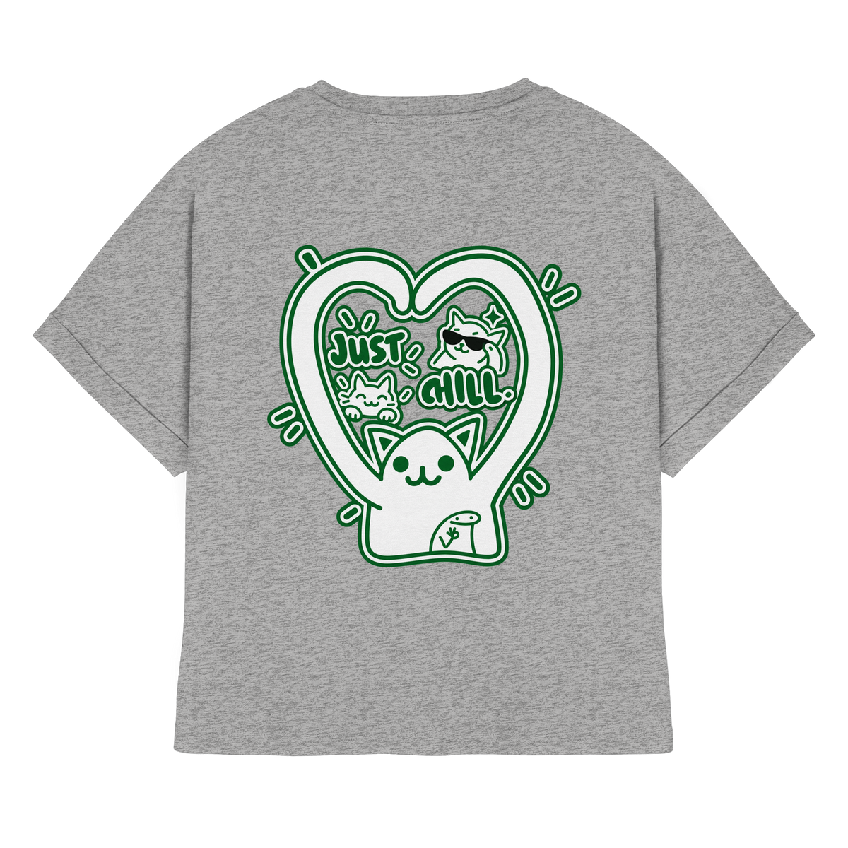 low CORTiSOL - T-shirt biologica da donna con maniche arrotolate