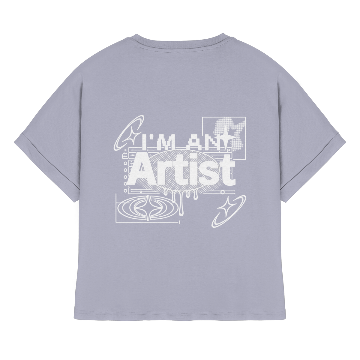 The Artist BASiCS - T-shirt da donna in cotone biologico con maniche a giro