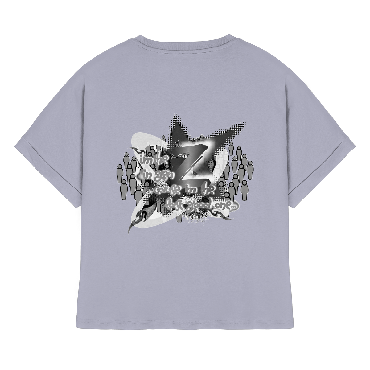 The Rebellion Z BASiCS - T-shirt da donna biologica con maniche con risvolto