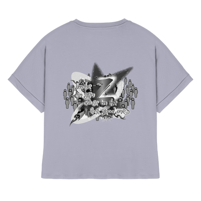 The Rebellion Z BASiCS - T-shirt da donna biologica con maniche con risvolto