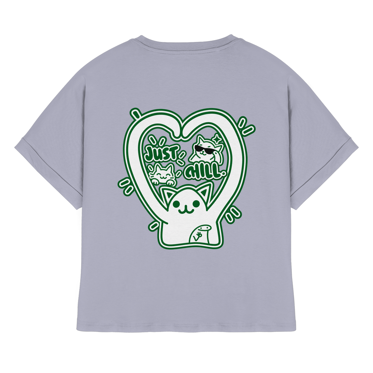 low CORTiSOL - T-shirt biologica da donna con maniche arrotolate