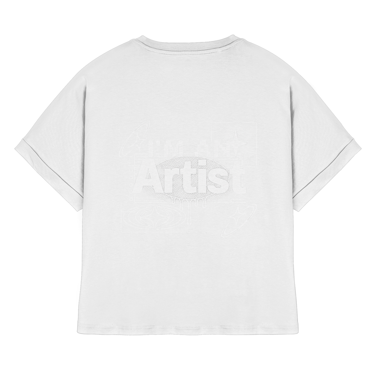 The Artist BASiCS - T-shirt da donna in cotone biologico con maniche a giro