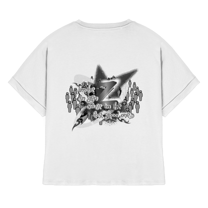 The Rebellion Z BASiCS - T-shirt da donna biologica con maniche con risvolto