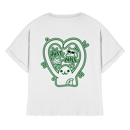 low CORTiSOL - T-shirt biologica da donna con maniche arrotolate