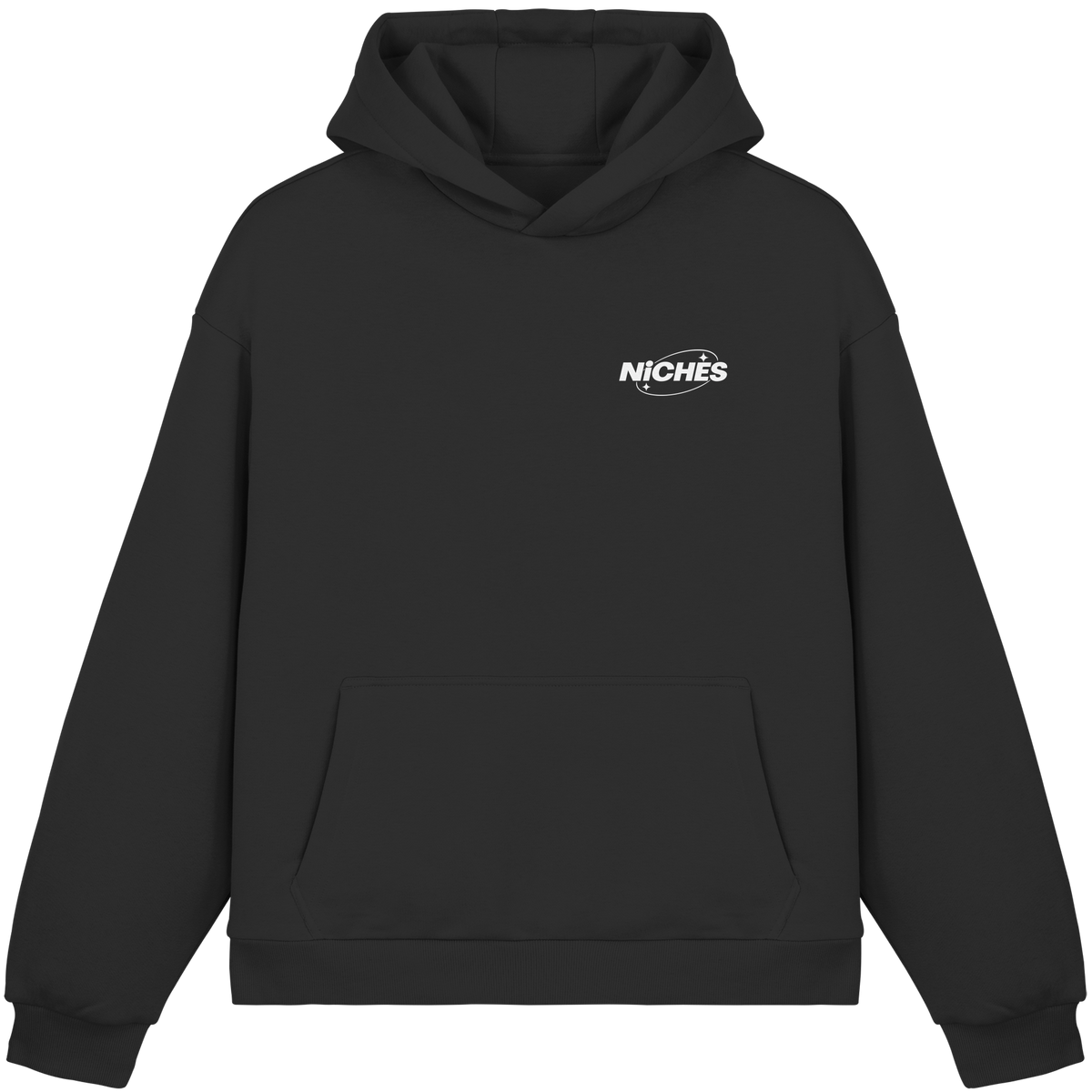 NiCHES - ESTILO BÁSICO - Sudadera con capucha corte cuadrado mullida