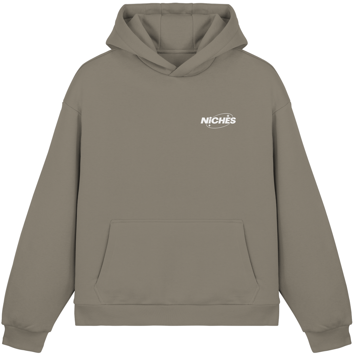 NiCHES - ESTILO BÁSICO - Sudadera con capucha corte cuadrado mullida