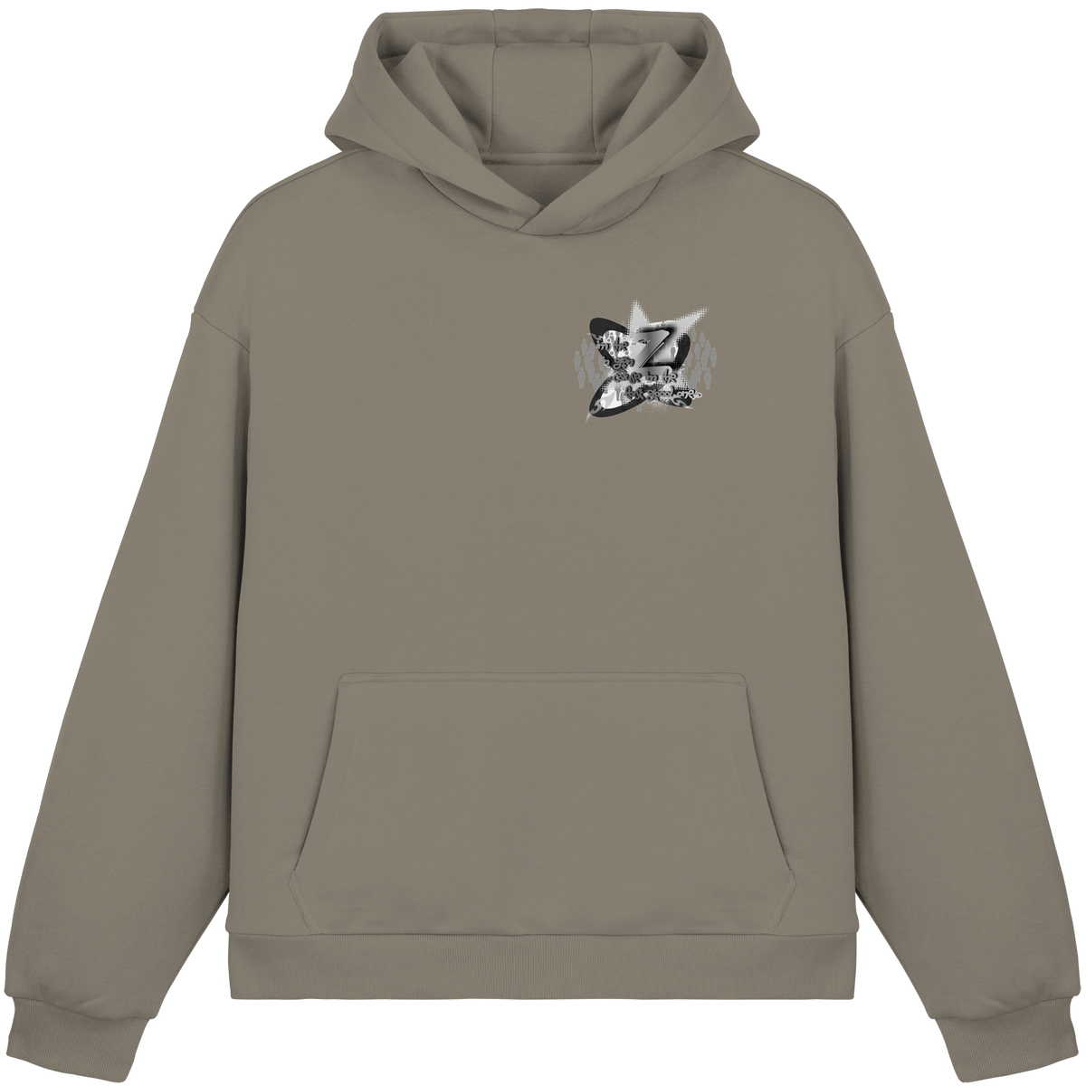 The Rebellion Z BASiCS - Felpa con cappuccio boxy fluffy