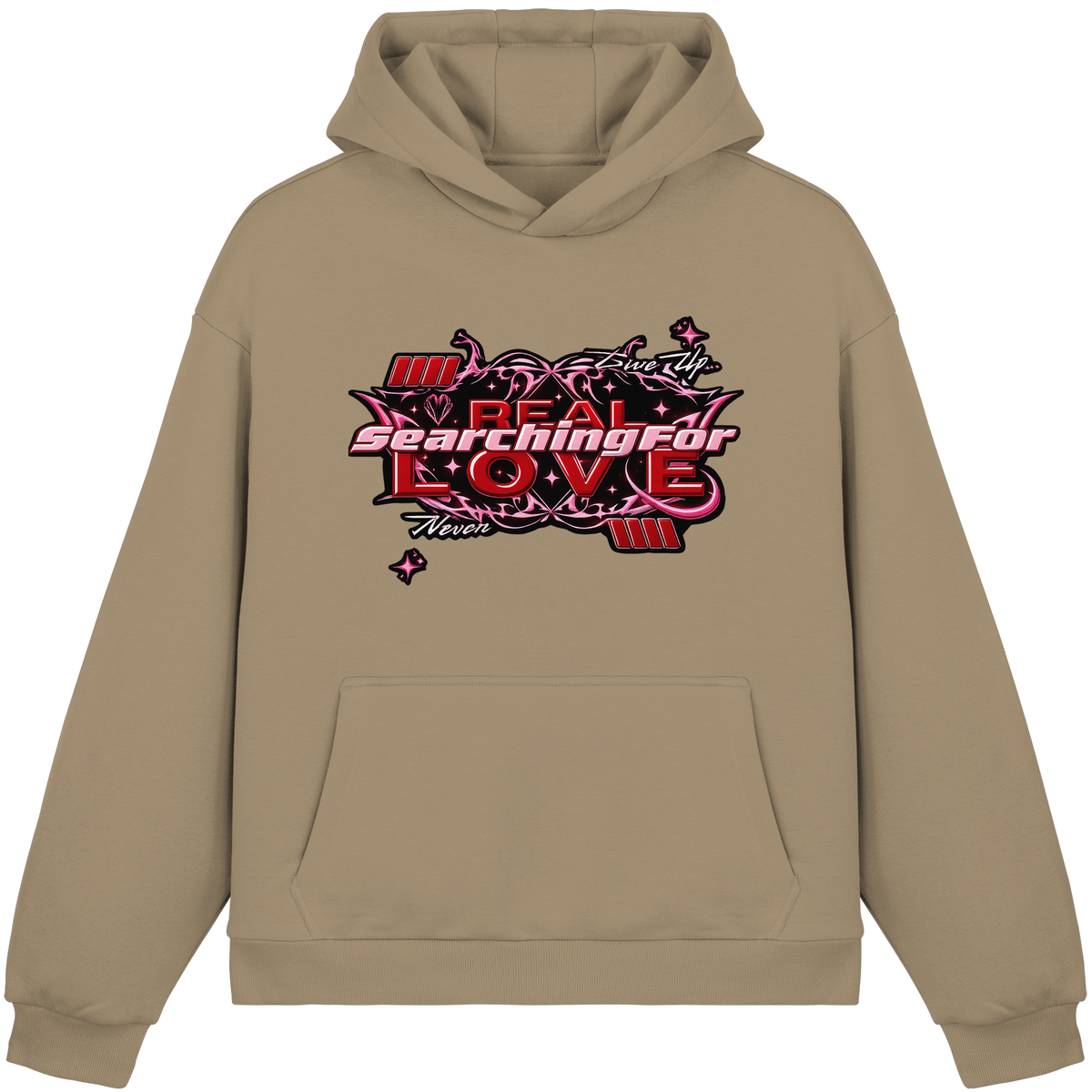 The Real Love - Peluş Kutulu Kapüşonlu Sweatshirt
