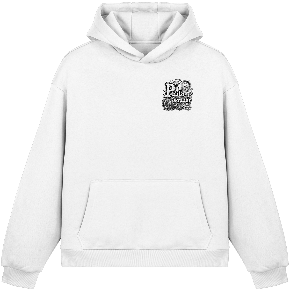 The Philosopher - Felpa con cappuccio boxy fluffy