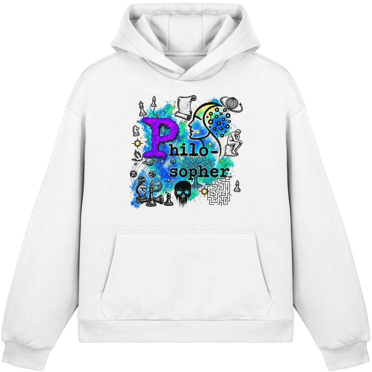 The Philosopher - Fluffy Boxcut Hoodie