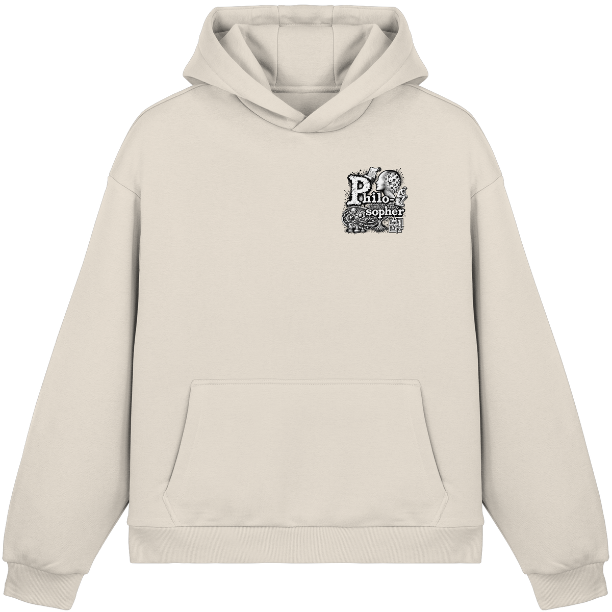 The Philosopher - Felpa con cappuccio boxy fluffy
