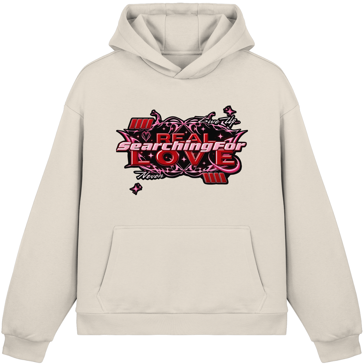 The Real Love - Peluş Kutulu Kapüşonlu Sweatshirt