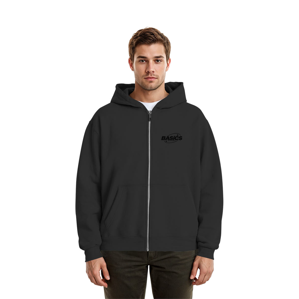 BASiCS - Für die SIMPLE - Fluffige Boxcut-Jacke mit Reißverschluss