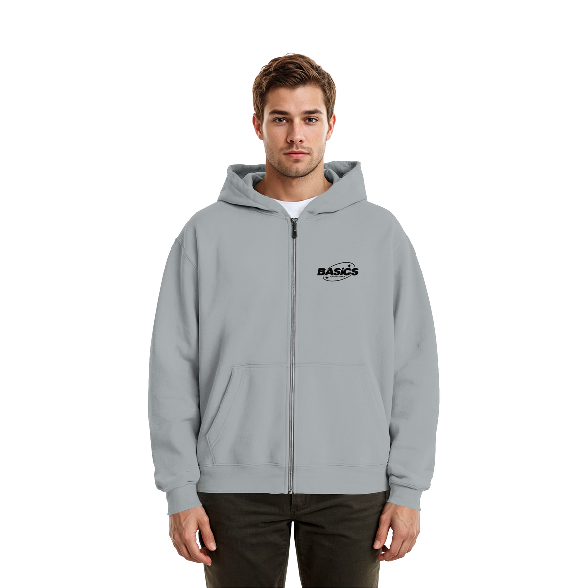 BASiCS - Für die SIMPLE - Fluffige Boxcut-Jacke mit Reißverschluss