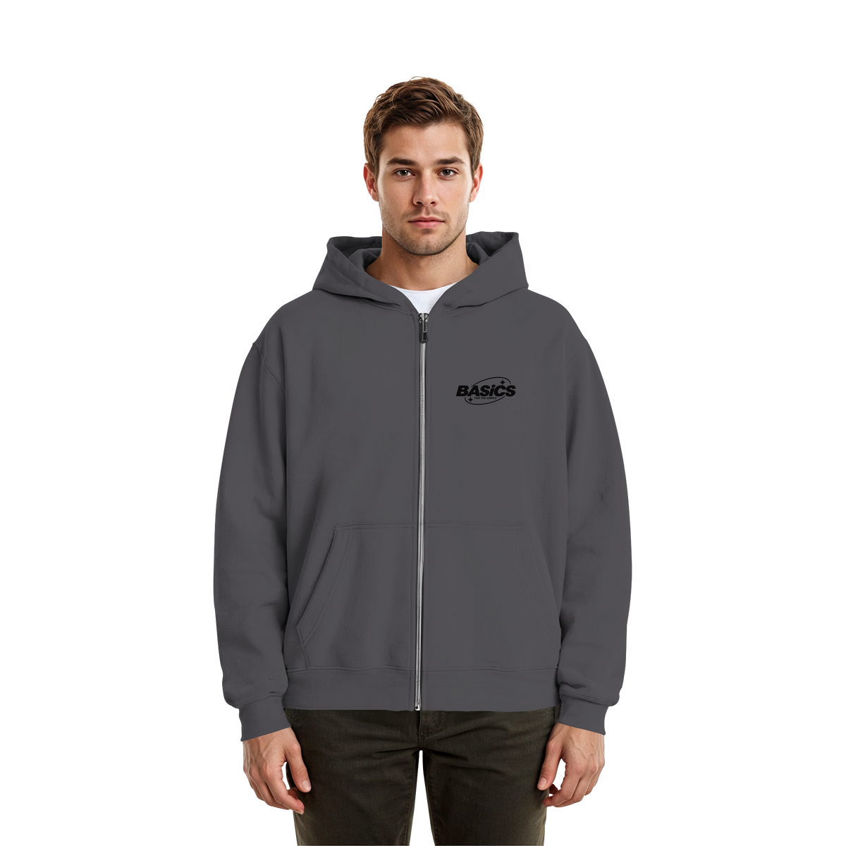 BASiCS - Für die SIMPLE - Fluffige Boxcut-Jacke mit Reißverschluss