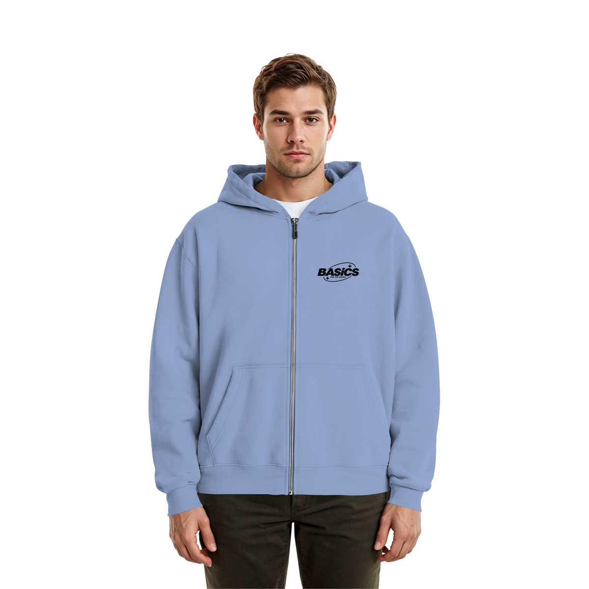 BASiCS - Für die SIMPLE - Fluffige Boxcut-Jacke mit Reißverschluss