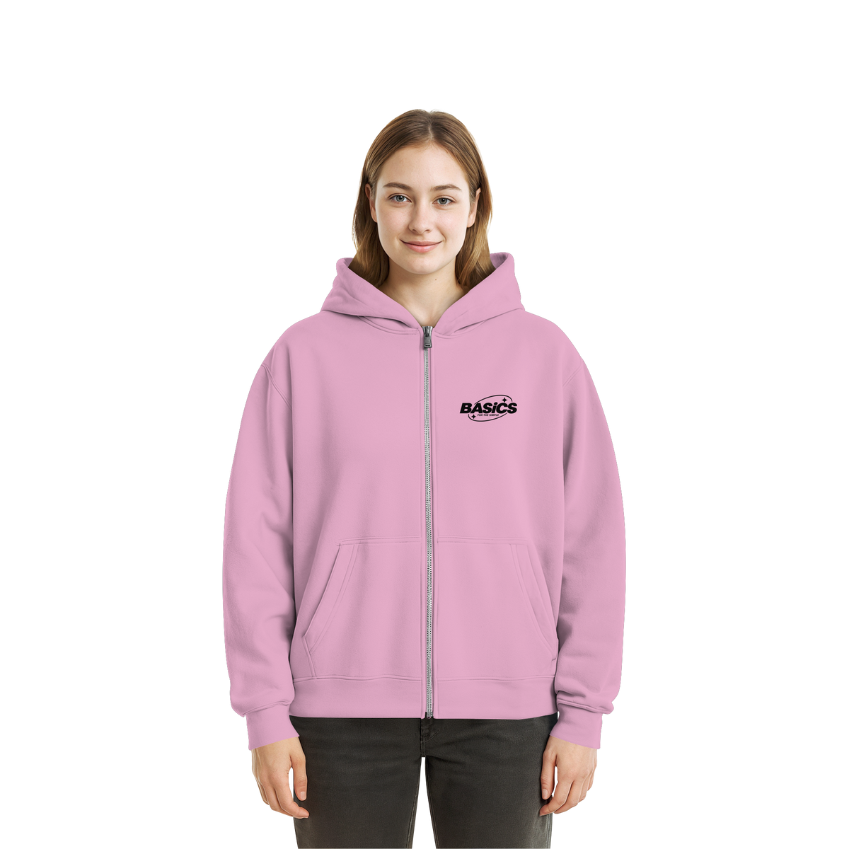 BASiCS - Für die SIMPLE - Fluffige Boxcut-Jacke mit Reißverschluss