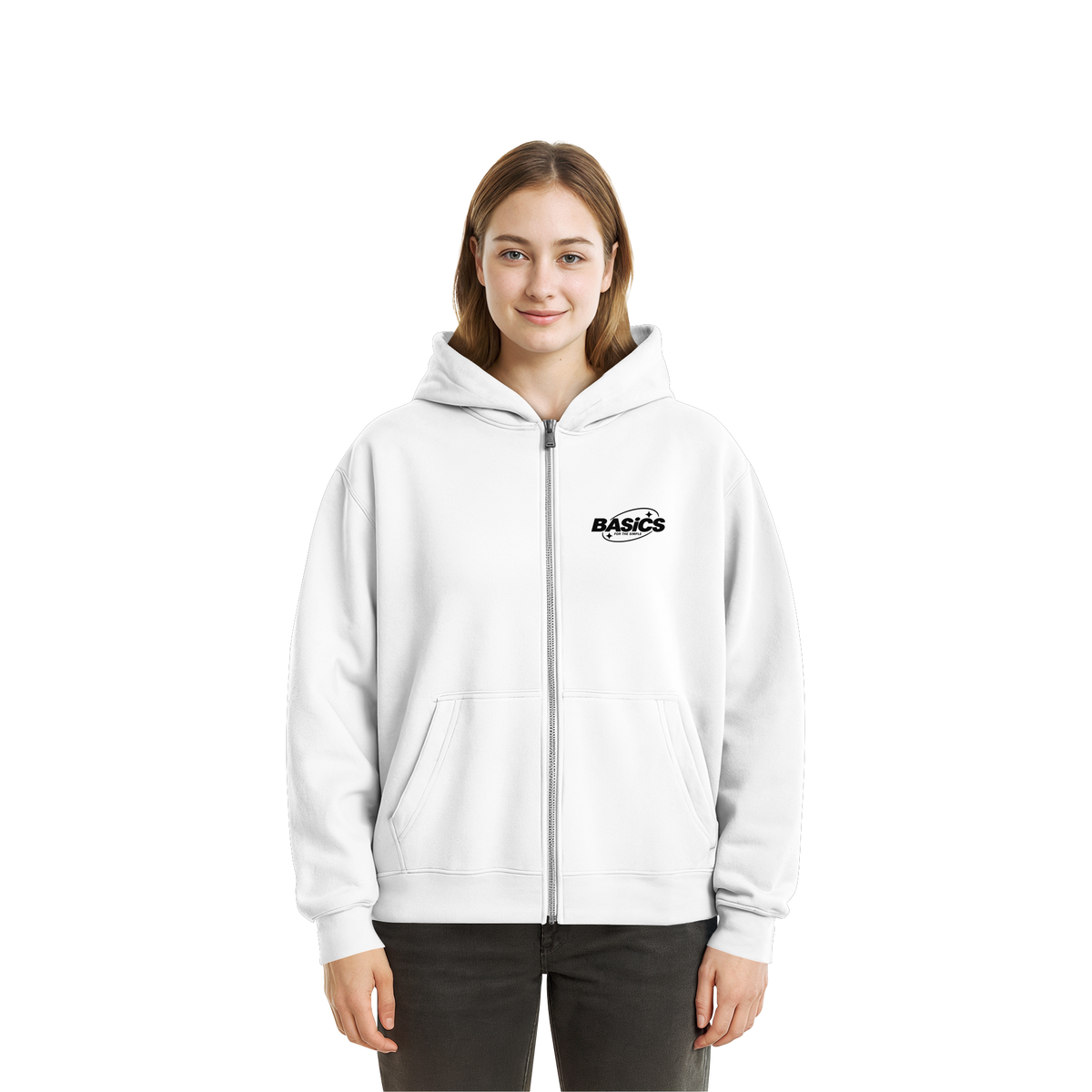 BASiCS - Für die SIMPLE - Fluffige Boxcut-Jacke mit Reißverschluss