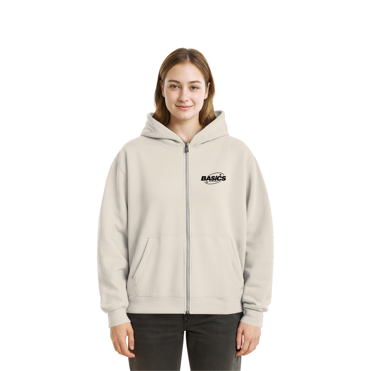 BASiCS - Für die SIMPLE - Fluffige Boxcut-Jacke mit Reißverschluss