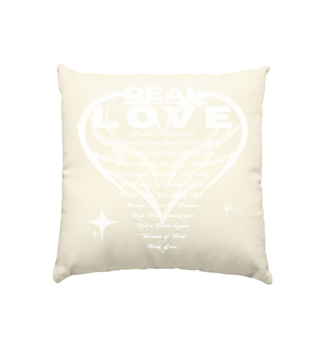 The REAL LOVE BASiCS - Kissen natur 40x40cm