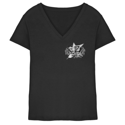 The Rebellion Z BASiCS - T-shirt da donna con scollo a V