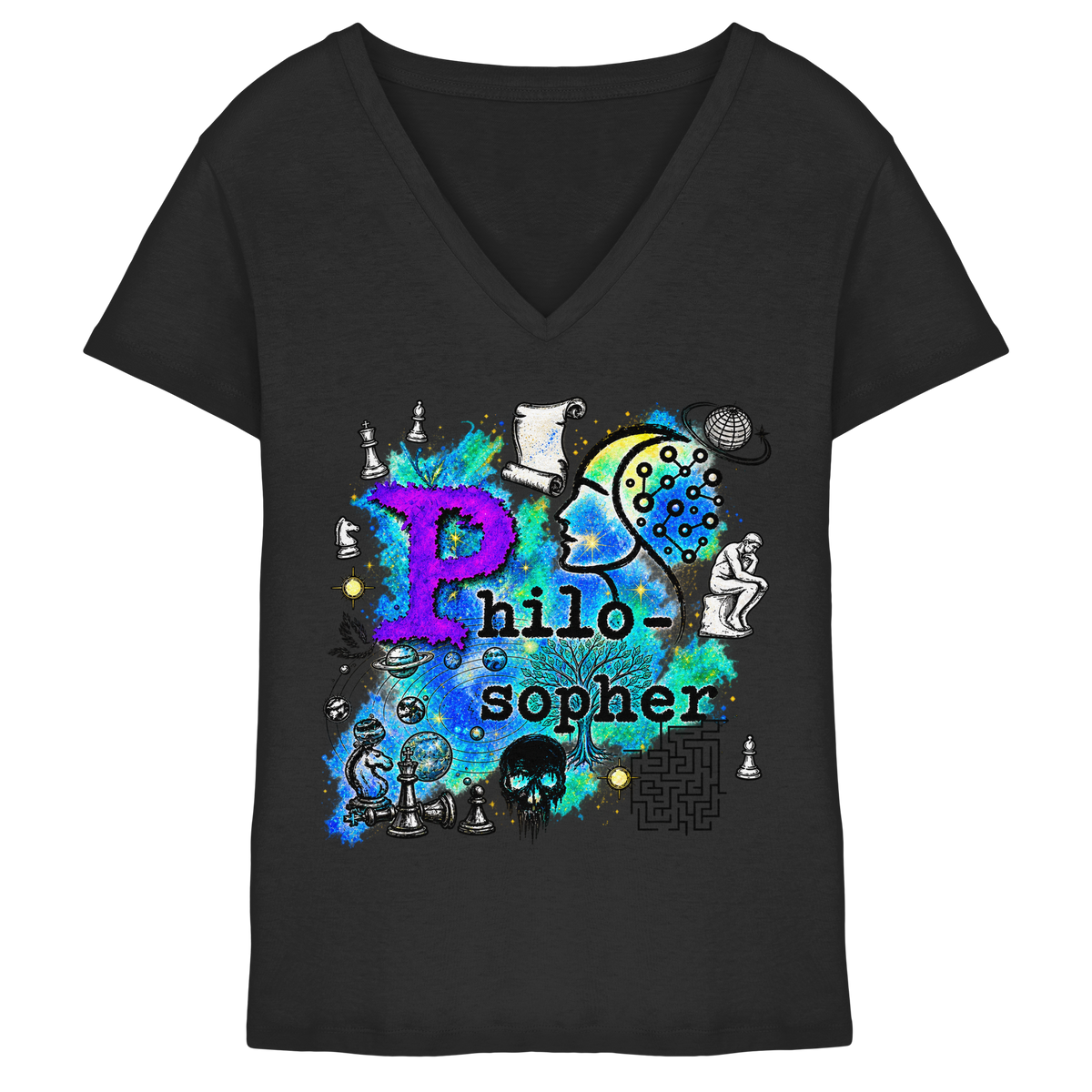 Der Philosoph – Damen-V-Shirt