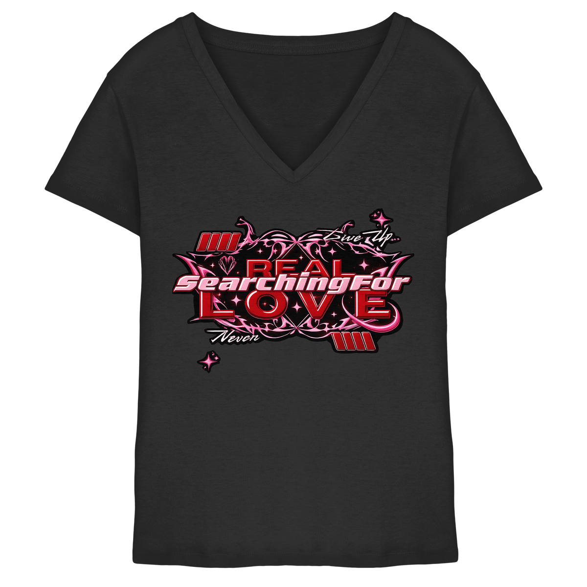 The Real Love - Ladies V-Neck Shirt