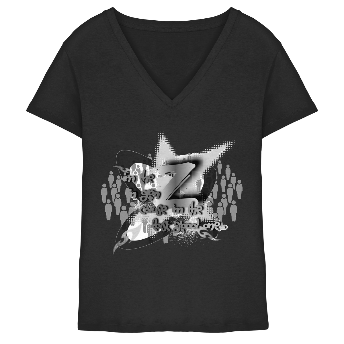 The Rebellion Z BASiC - Maglia da donna con scollo a V