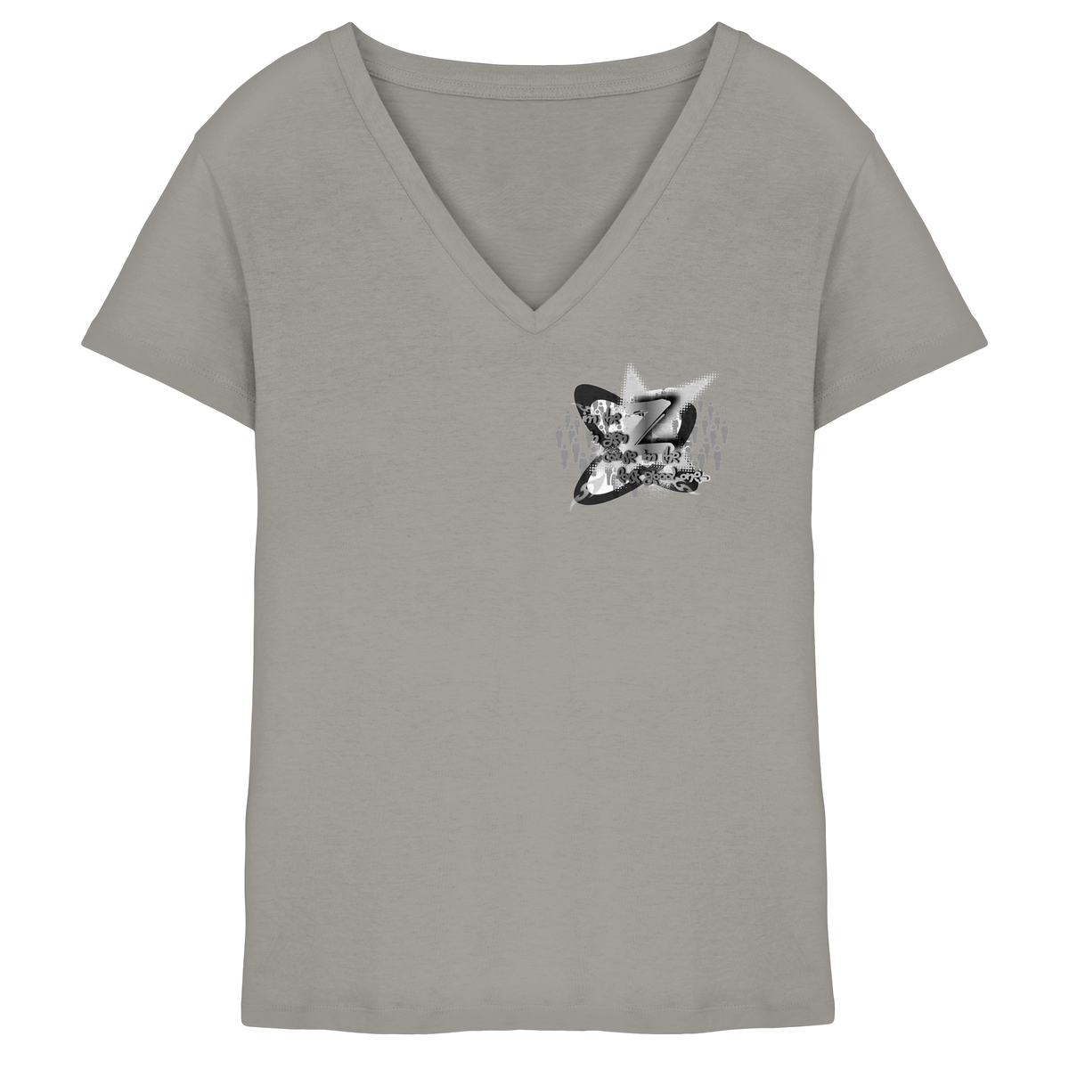 The Rebellion Z BASiCS - T-shirt da donna con scollo a V