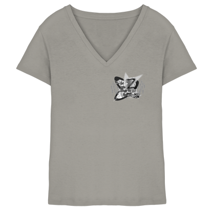 The Rebellion Z BASiCS - T-shirt da donna con scollo a V