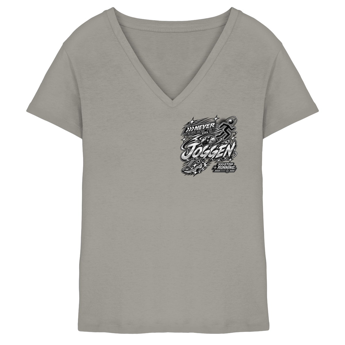 Das JoGGer BASiCS - Damen-V-Neck-Shirt