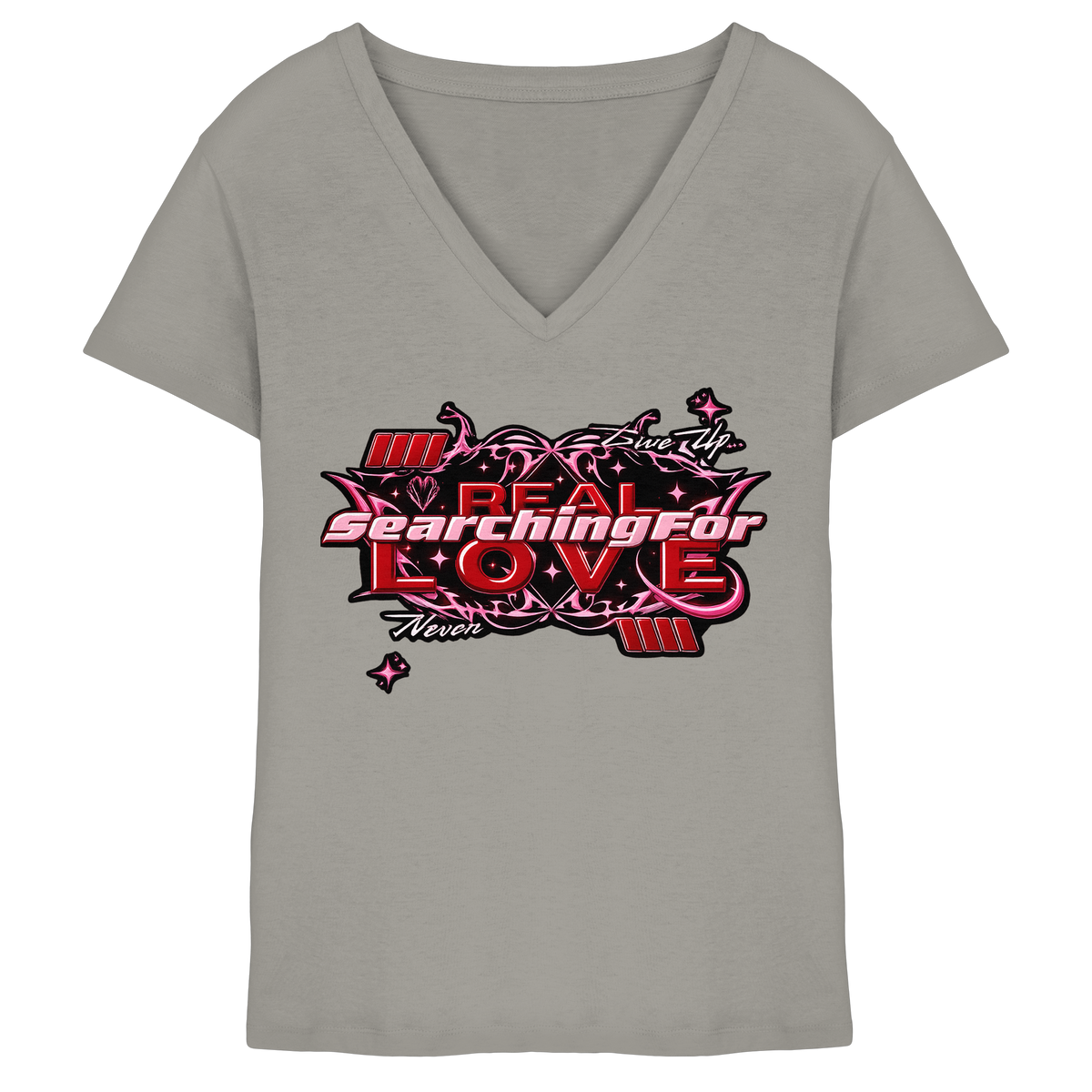 The Real Love - Ladies V-Neck Shirt