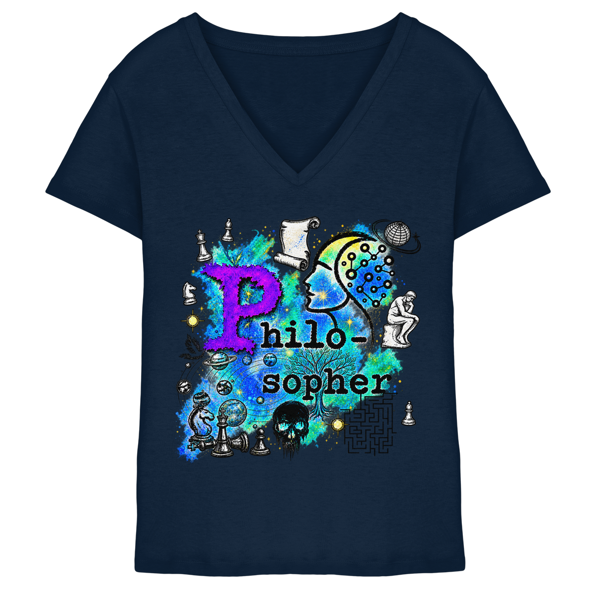 Der Philosoph – Damen-V-Shirt