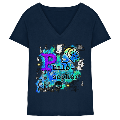 Der Philosoph – Damen-V-Shirt