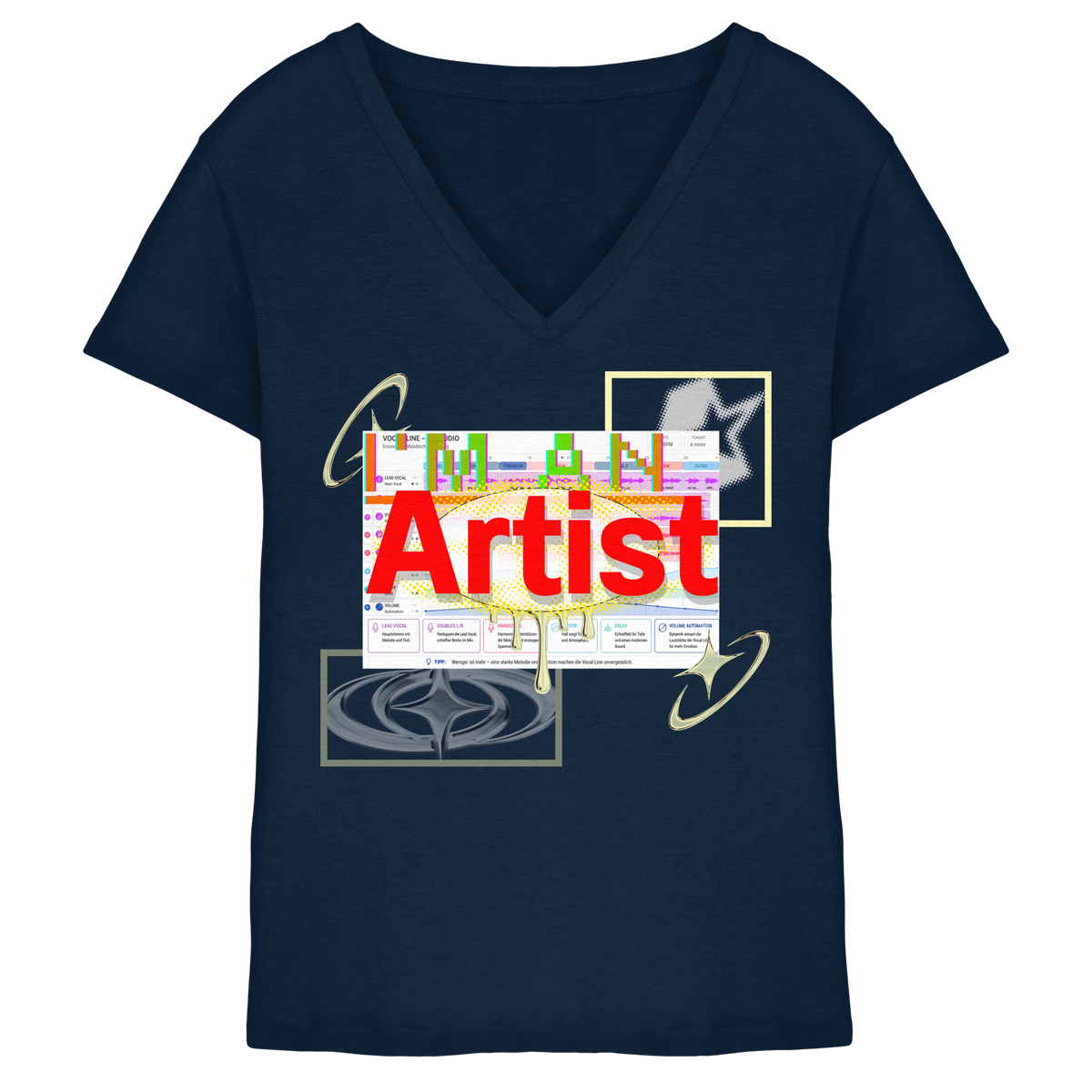 The Artist - Ladies V-Neck Shirt