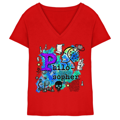 Der Philosoph – Damen-V-Shirt