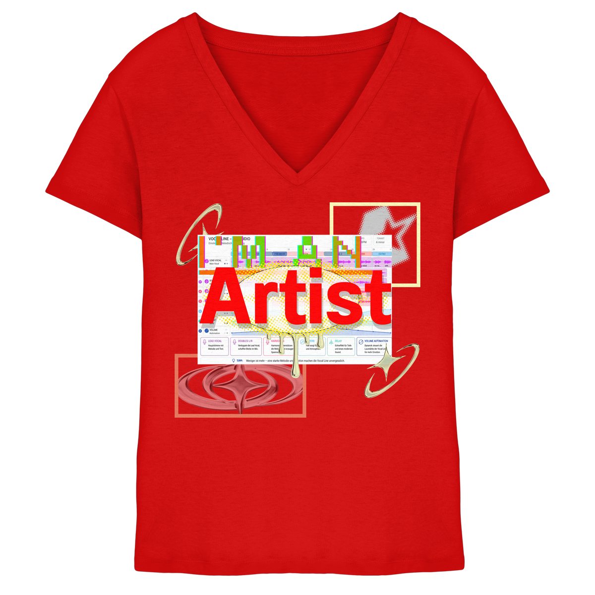 The Artist - Ladies V-Neck Shirt