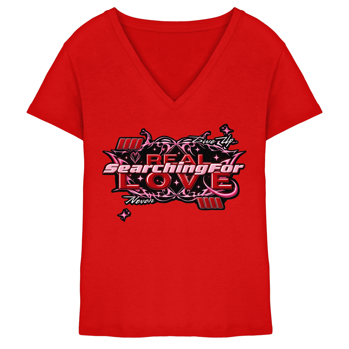 The Real Love - Ladies V-Neck Shirt