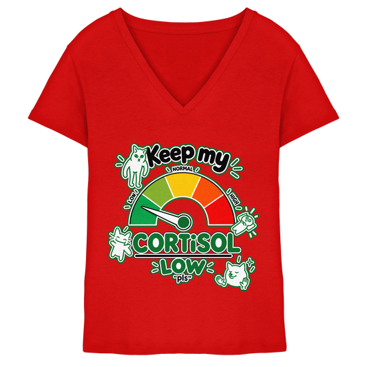 low CORTiSOL - Ladies V-Neck Shirt