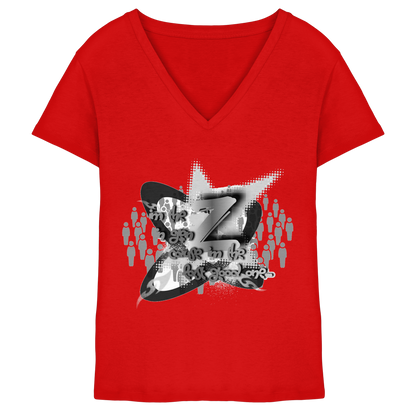 The Rebellion Z BASiC - Maglia da donna con scollo a V