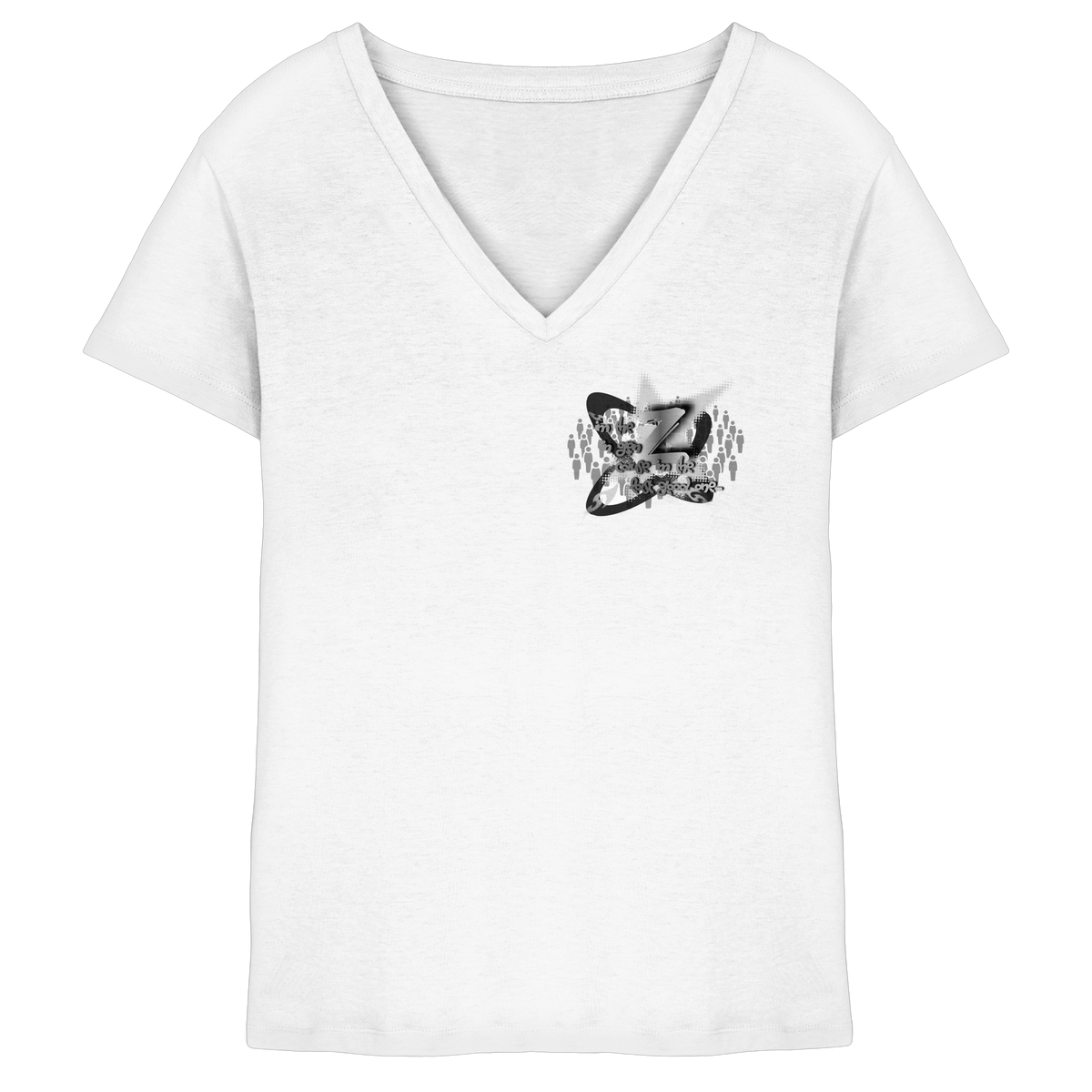 The Rebellion Z BASiCS - T-shirt da donna con scollo a V