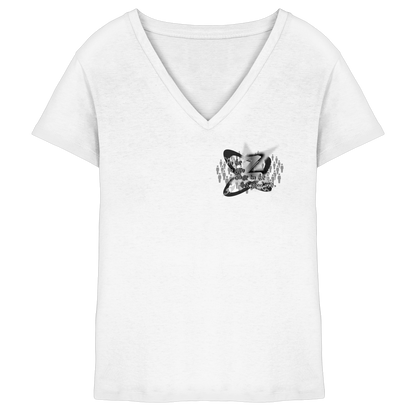 The Rebellion Z BASiCS - T-shirt da donna con scollo a V