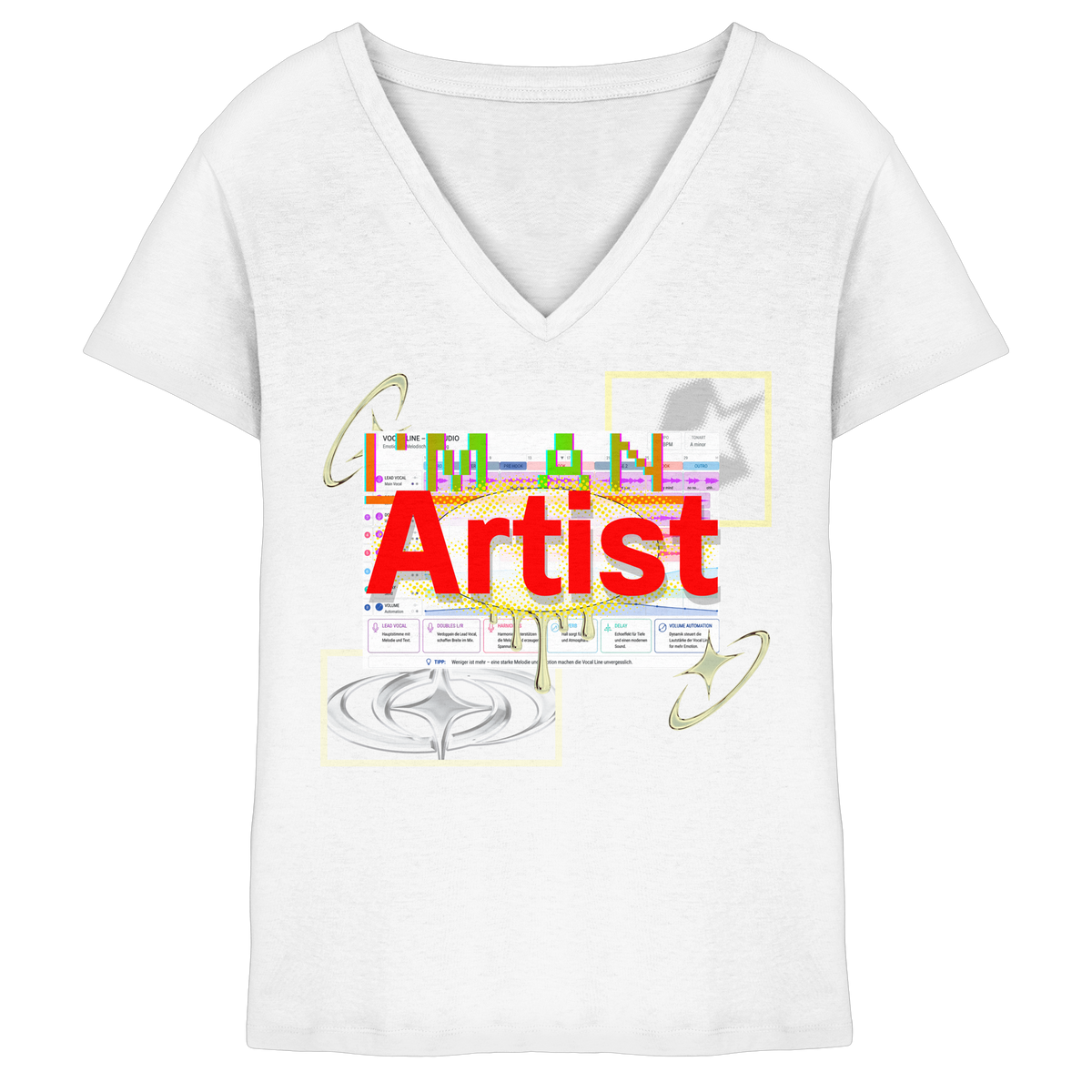 The Artist - Ladies V-Neck Shirt