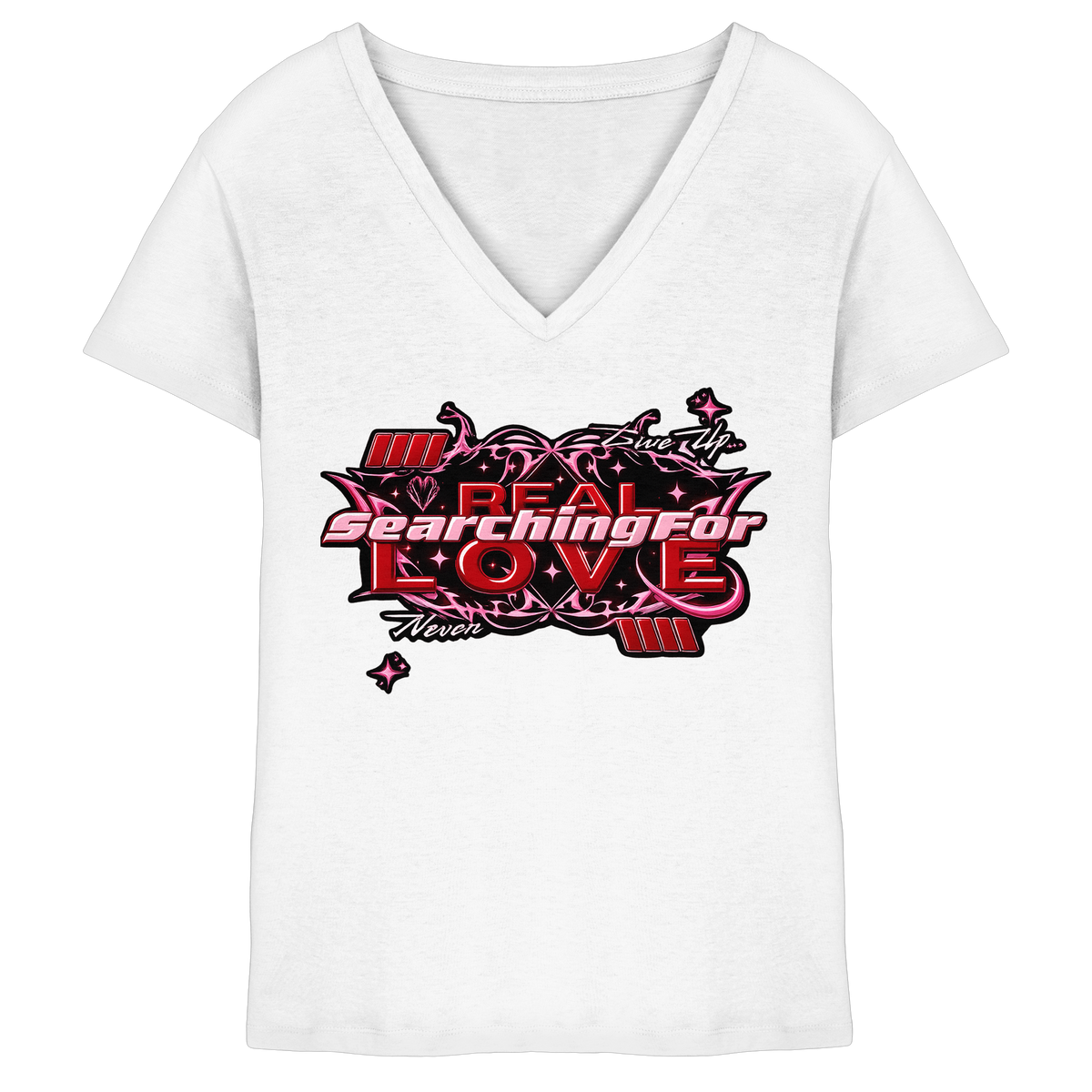 The Real Love - Ladies V-Neck Shirt
