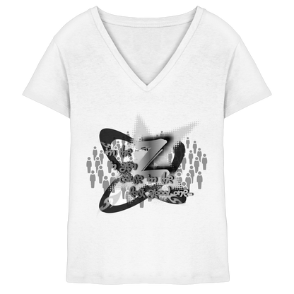 The Rebellion Z BASiC - Maglia da donna con scollo a V