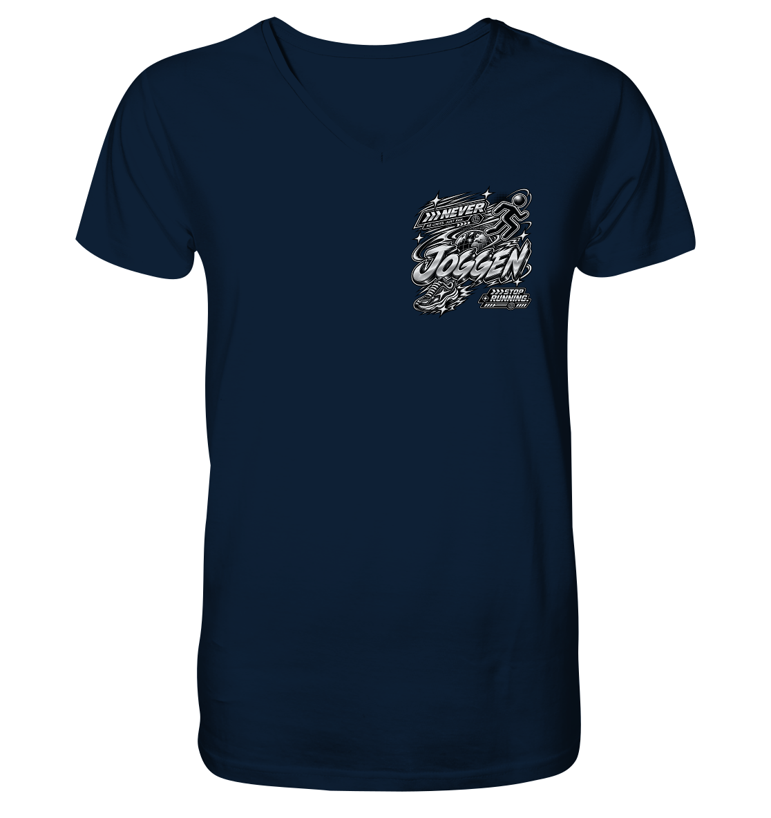 Die JoGGer BASiCS - Herren Bio-V-Neck-Shirt