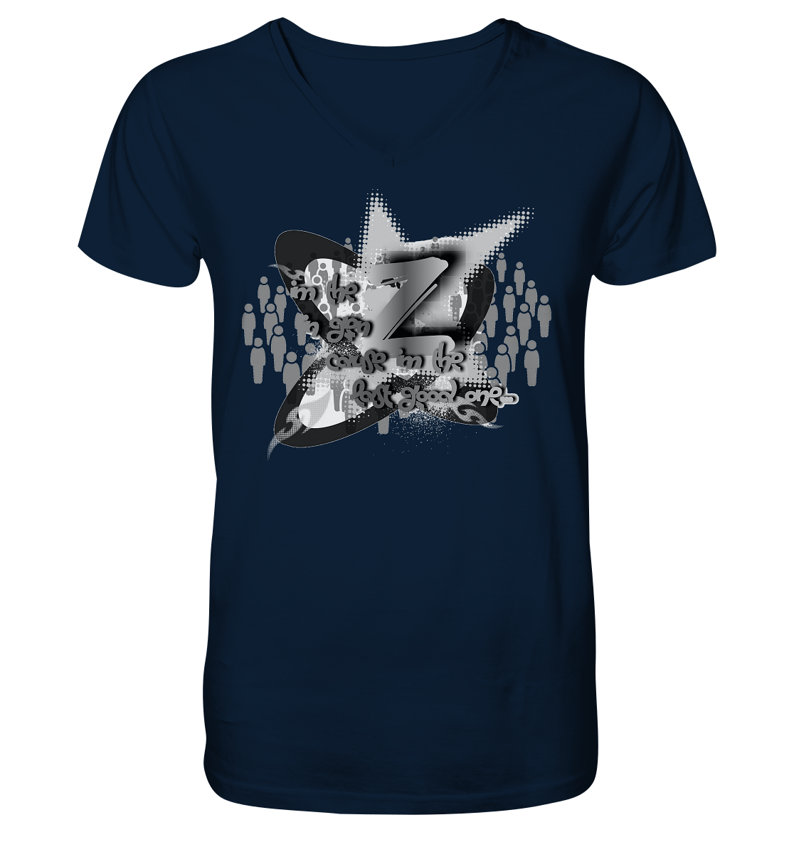 The Rebellion Z BASiC – Herren-T-Shirt mit V-Ausschnitt aus Bio-Baumwolle